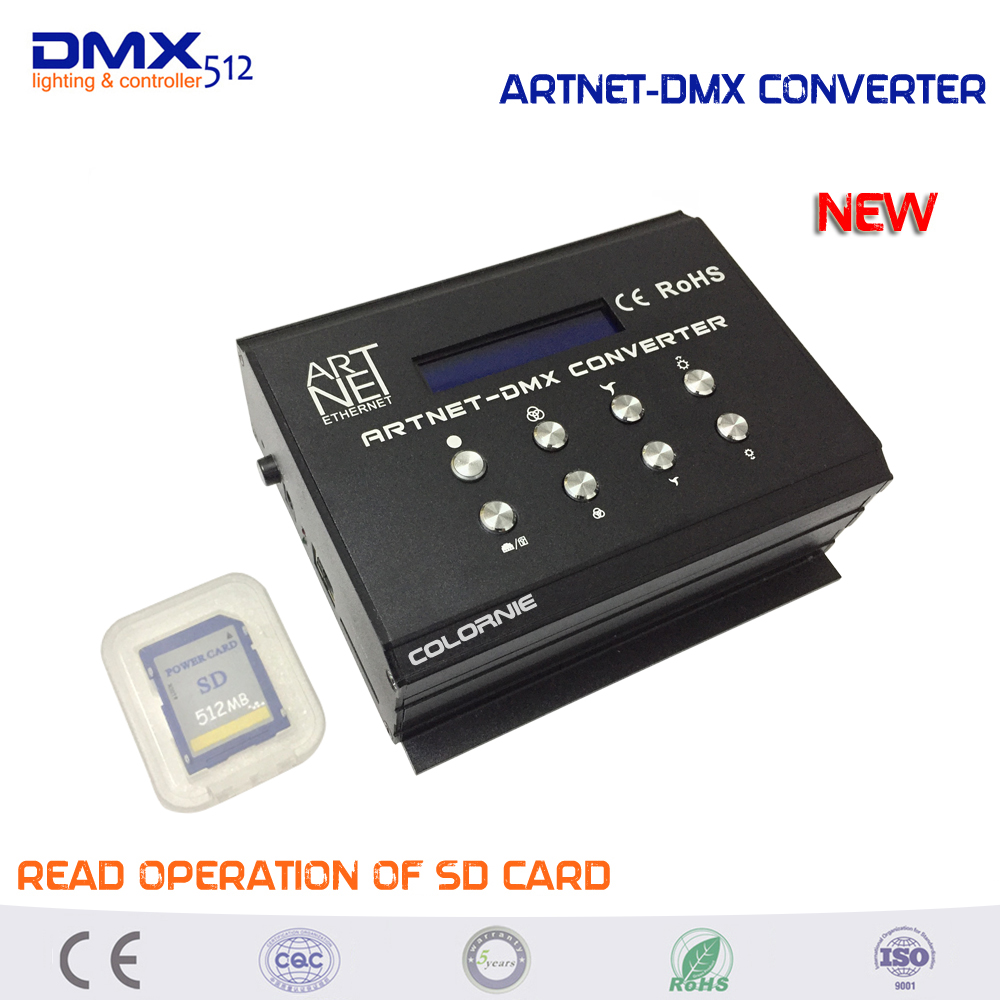  무료 배송 최신 ARTNET to DMX 변환기 Artnet-dmx 변환기 4 표준 DMX512 데이터 출력 포트 Leynew DMX400